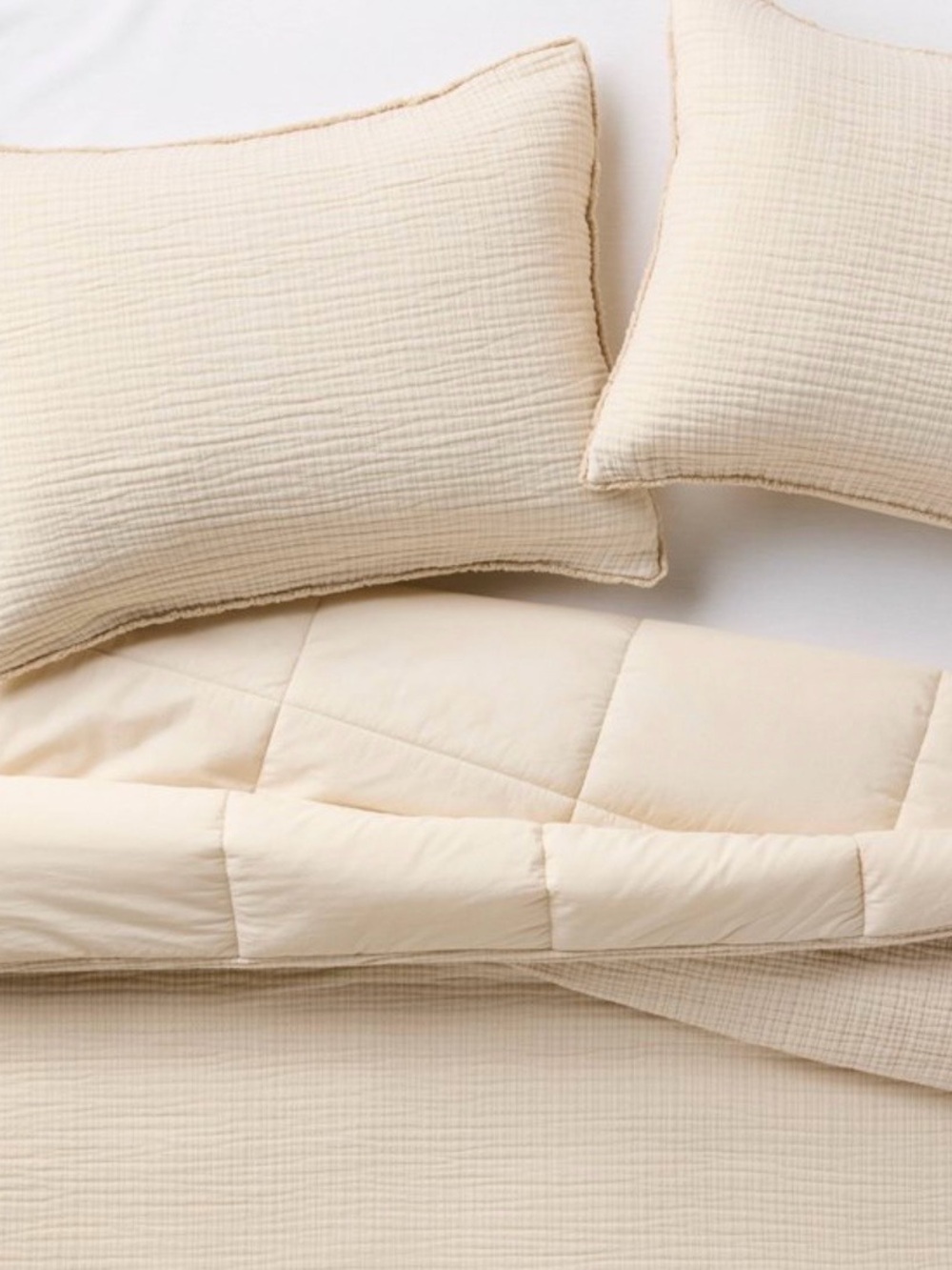 New Casaluna Textured Chambray Standard Pillow Shams Set of 2